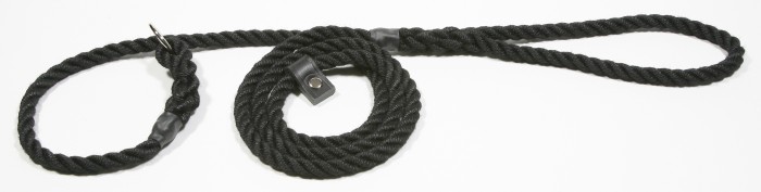 10mm Rope Slip Lead, 1.5m length, with leather stopper