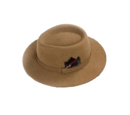 Olney Unisex Felt Bushman Hat Madras (Brown)
